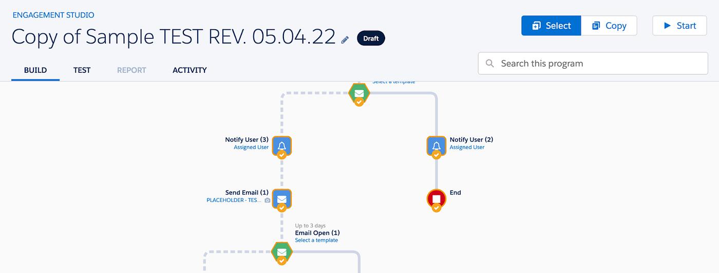 Engagement Studio: Select, Copy, & Paste Functionality (2022)