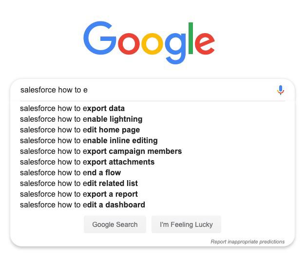 Googling Salesforce how to e