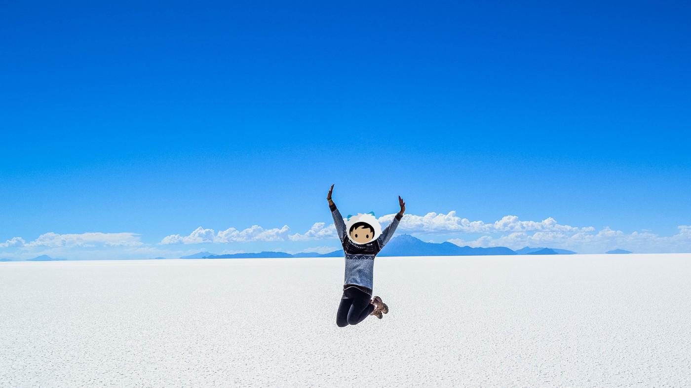 Salesforce guy jumping